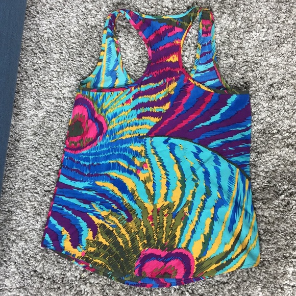 Trina Turk Jewel Toned Silk Georgette Tank XS - Picture 4 of 9